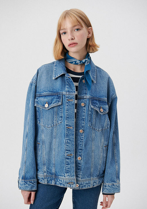 Renkli Bask?l? Bandana - Mavi фото 10