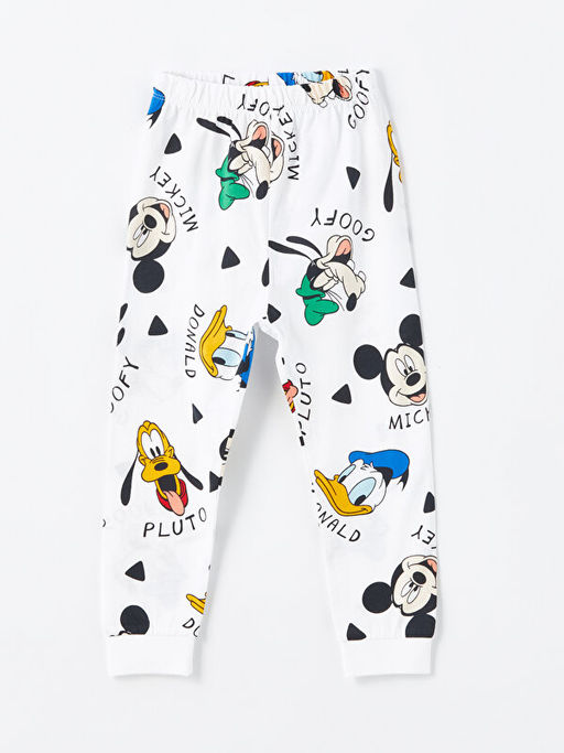 Bisiklet Yaka Uzun Kollu Daffy Duck Bask?l? Erkek Bebek Pijama Tak?m? - Waikiki фото 3