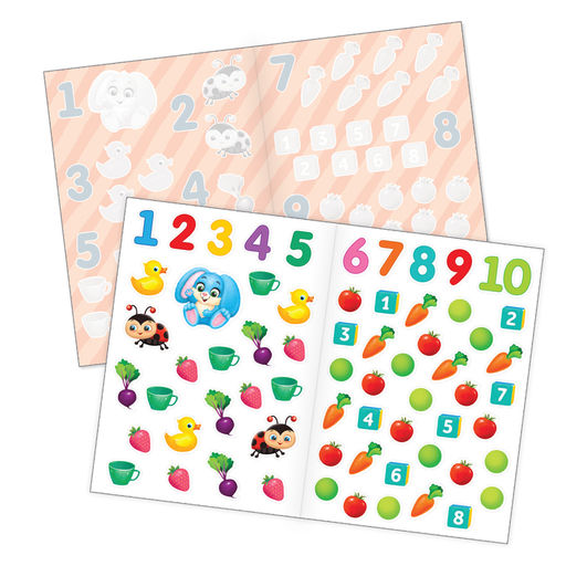 Наклейки многоразовые «Алфавит и цифры», А4, набор 2 шт.