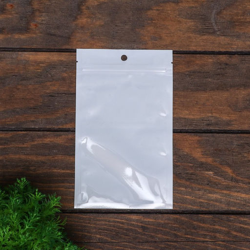 Цена за 50 шт. Пакет Zip-lock ПП, белый, со сплошным окном, плоский, еврослот 12×20 см