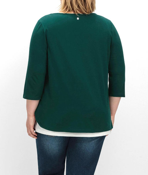 Топ и блузка, зелено-белые - Sheego фото 4