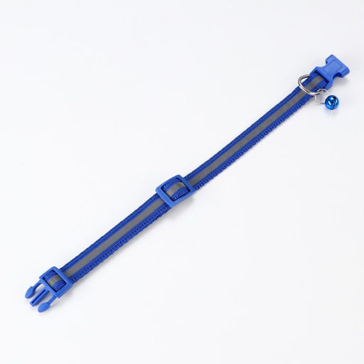 Ошейник двухслойный с фастексом и светоотражающей полосой, 30 х1,5 см, синий - Пижон фото 4