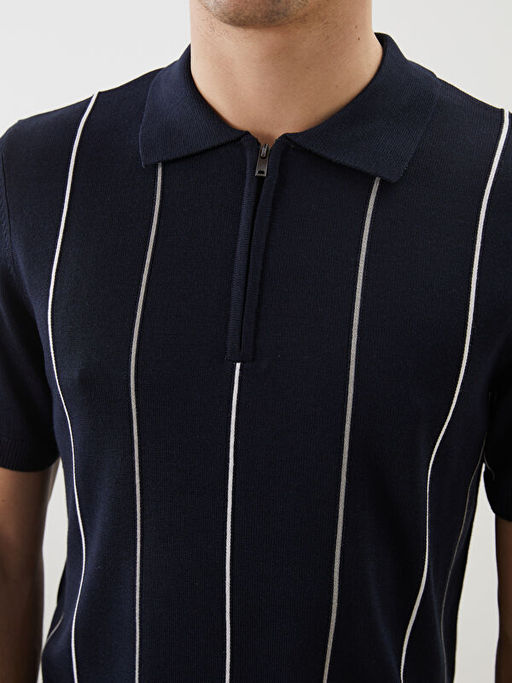 Polo Yaka K?sa Kollu Erkek Triko Kazak