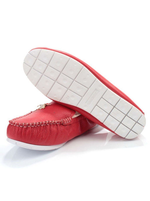 07-D303R RED Мокасины женские (натуральная кожа) - No name фото 15