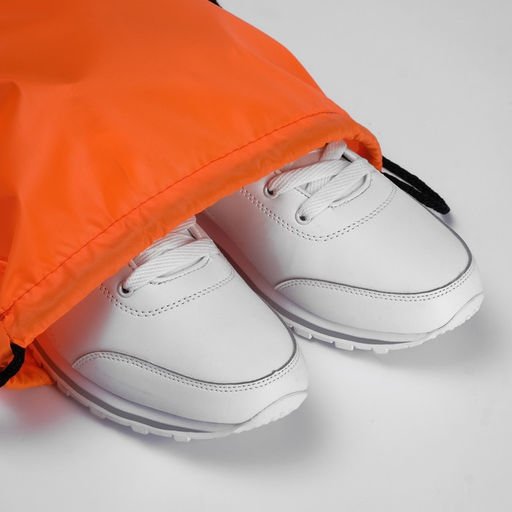 Мешок для обуви 420 х 340 мм, Calligrata Стандарт, (мягкий полиэстер, плотность 210 D), оранжевый  фото 6