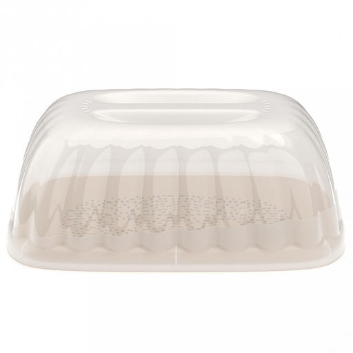 Хлебница 40,6х26,6х16,7см, с вкладышем-сушилкой, прозрачная крышка, полипропилен (Россия)