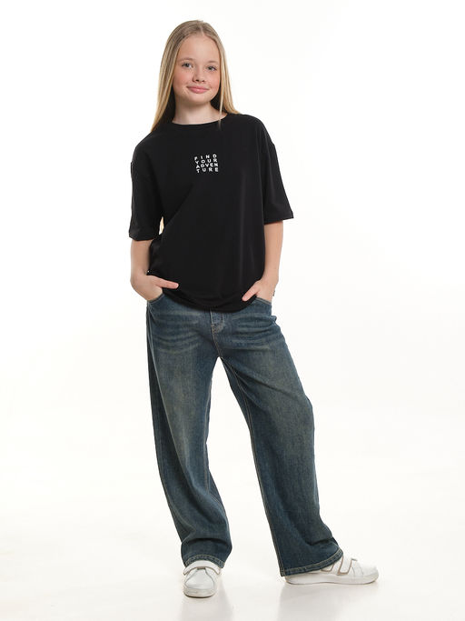 Футболка с принтом 22-9019 белый - Mini maxi фото 10