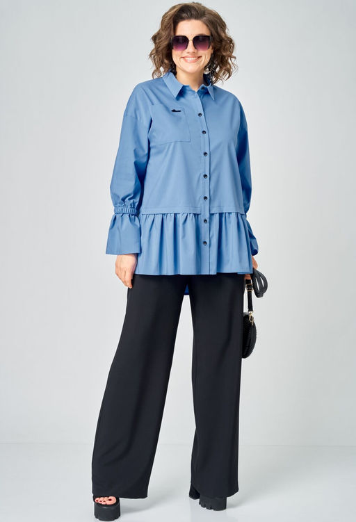 Блуза EVA GRANT 7080-1 голубой