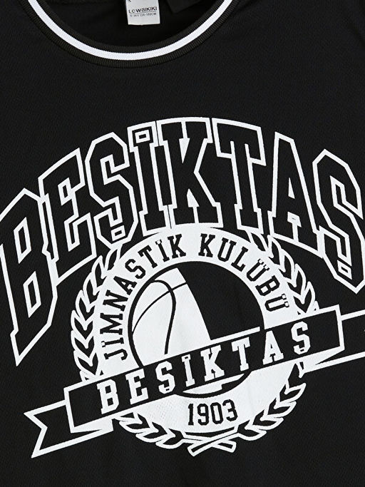 Bisiklet Yaka Be?ikta? Bask?l? Erkek ?ocuk Atlet ve ?ort