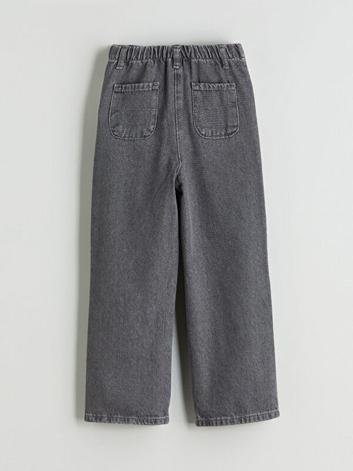 Beli Ayarlanabilir Lastikli K?z ?ocuk Jean Pantolon