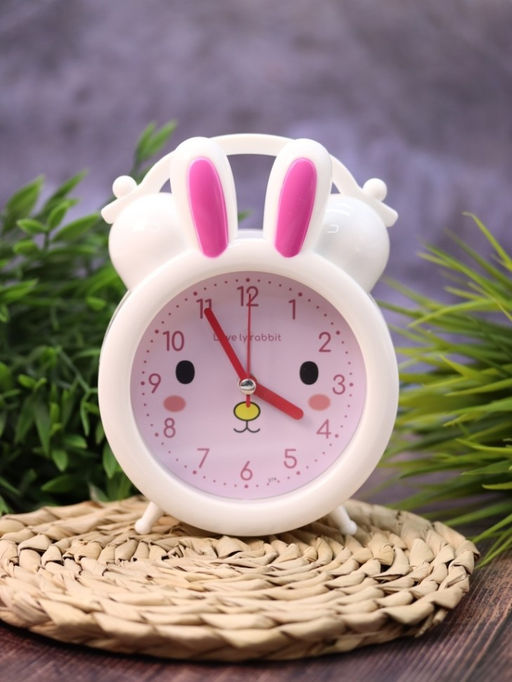 Часы-будильник Honey bunny, pink (15,5х13 см)