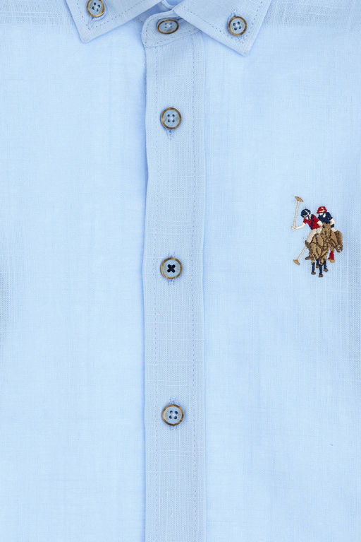 Erkek _ocuk A__k Mavi Uzun Kollu Basic G_mlek Sepette S_rpriz _ndirim - U.s. polo assn фото 3
