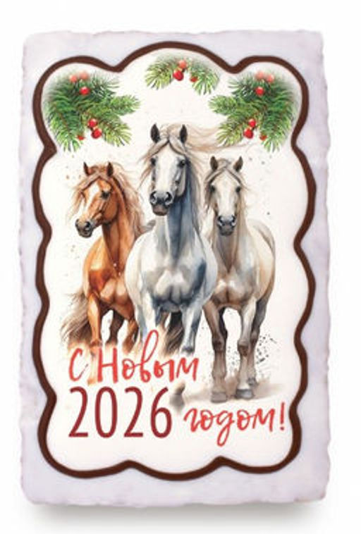 В наличии Расписной пряник "С Новым годом" (в ассортименте) 130 гр