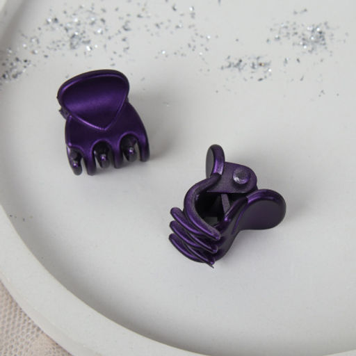 Заколка краб мини для волос набор 2 штуки / N3012-2 /уп 1/723800 перламутрорвый темный - Галеонтрейд фото 3