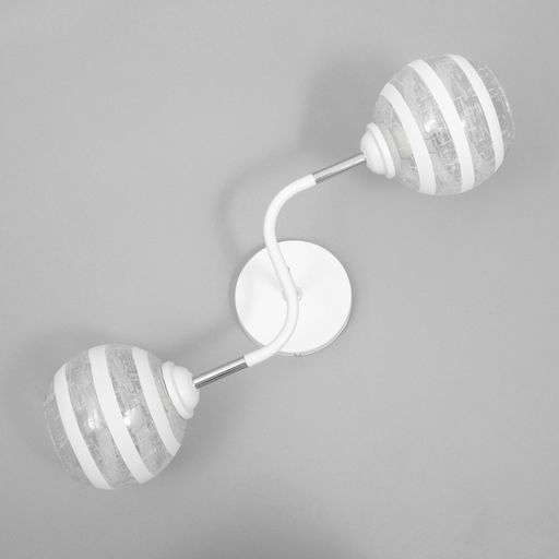 Люстра «Офелия» 2хЕ27 40 Вт бело-хромовый 48×26×27 см BayerLux