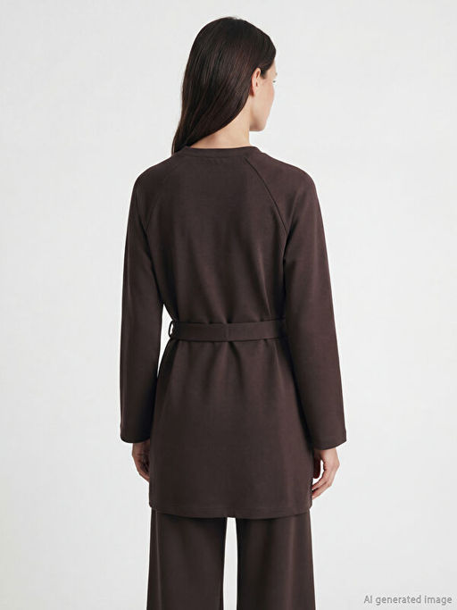 Bisiklet Yaka Soft Touch Kad?n Sweatshirt Tunik