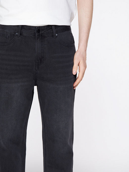 Всесезонные укороченные чёрные джинсы tappered - 0not1 фото 6