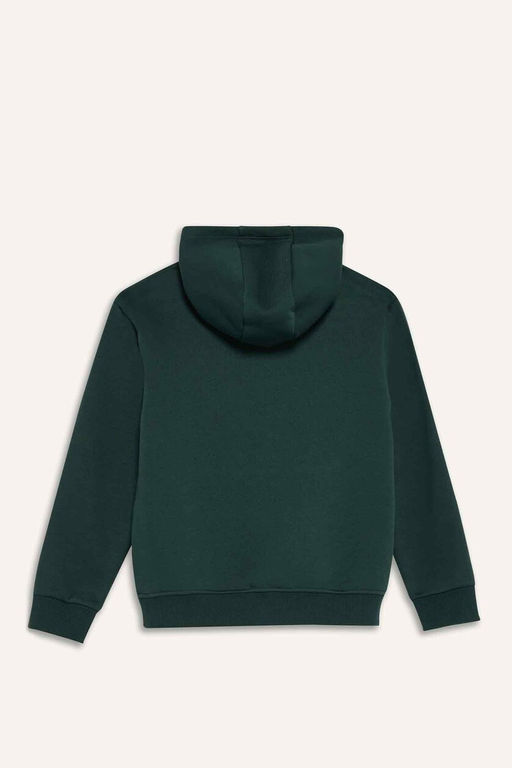 Kap__onlu Bask_l_ __i Yumu_ak T_yl_ Sweatshirt Erkek _ocuk - Defacto фото 8