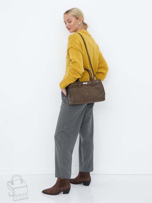 Сумка женская кожаная 999010NN gray Natale Navetta  в Новосибирске