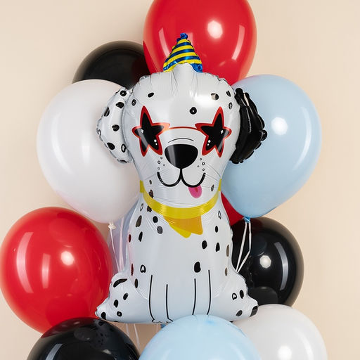 Цена за 2 шт. Воздушный шар фольгированный 32" "Далматинец в колпачке"