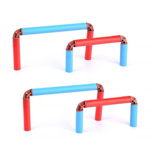 Хоккейный набор с мини воротами для игры дома и на улице. Комплект: 2 клюшки, 4 ворот, 2 мяча, шайба. съемные