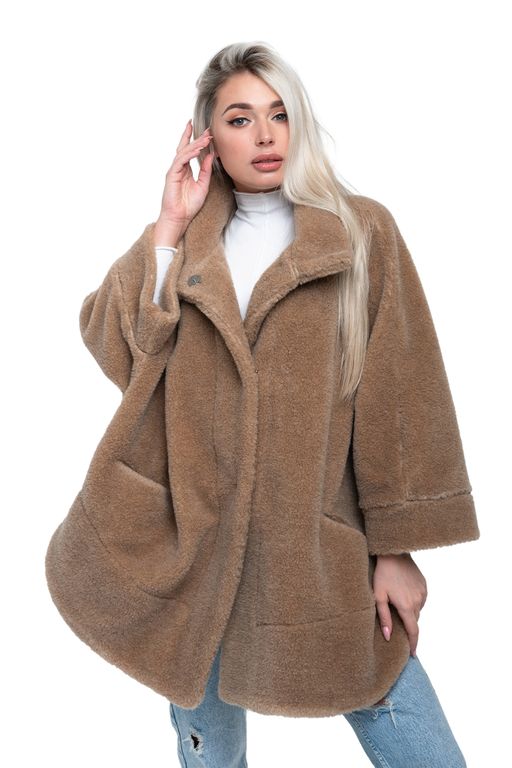ПОНЧО WOOL CAMEL цвет Кемел (р. 40-58)