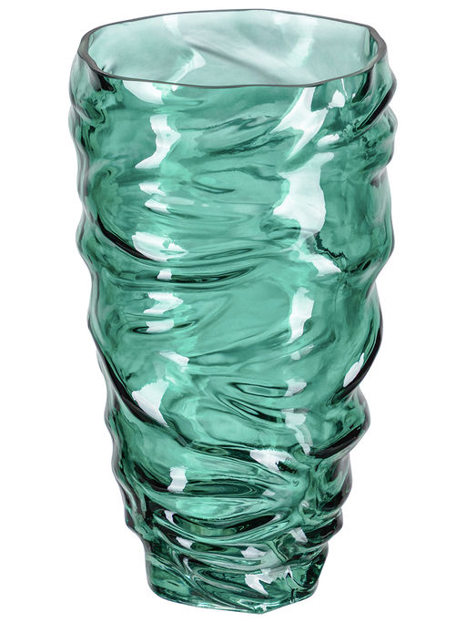 Ваза 14,5*14,5*25 см 2,4 л, зеленая, стекло