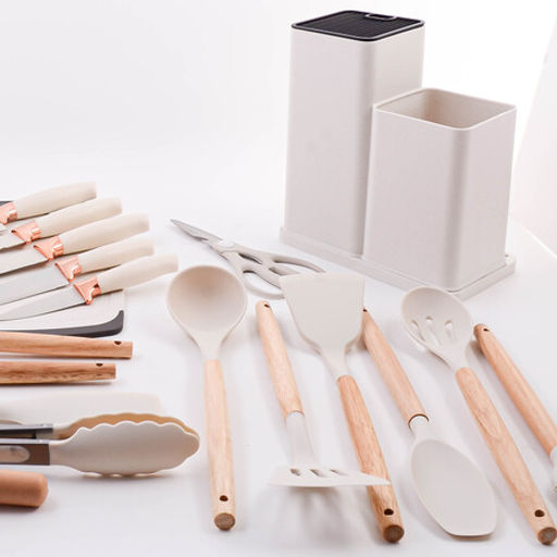 24-03-TM Набор кухонных принадлежностей на подставке силикон/пластик (х12) - Mayer&boch фото 5