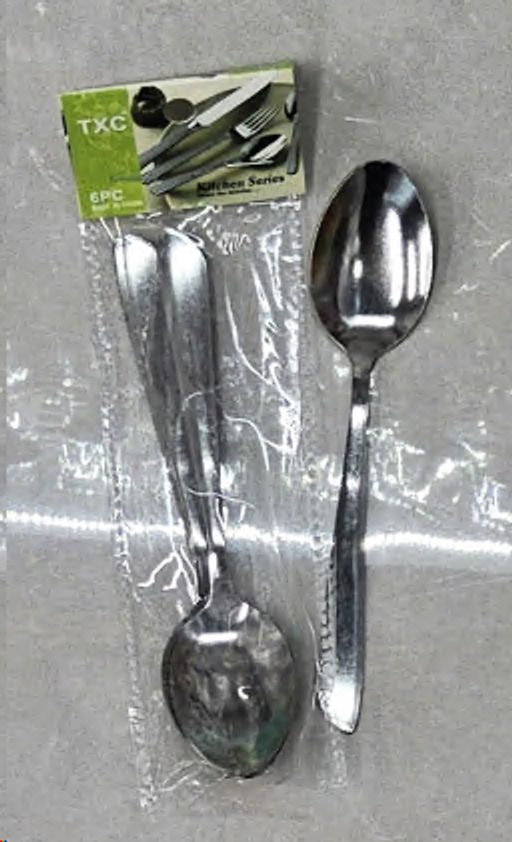 Ложка чайная 6 штук Серебро 11/ MJ344 /уп 100 /410