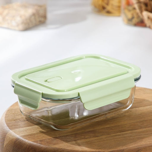 Контейнер Доляна Cook and Freeze, 650 мл, 17.5×13×6 см, с крышкой, жаропрочное стекло, цвет МИКС