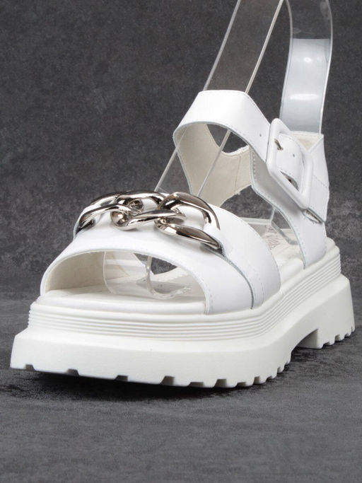 08-PEAG03-1 WHITE Босоножки женские (натуральная кожа) - Фабричный китай фото 8