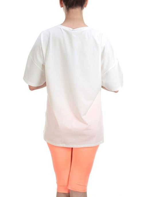 KD-791 WHITE/CORAL Костюм-двойка женский 7986 TREND