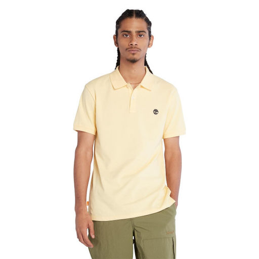 Мужские поло с коротким рукавом Timberland Polo Millers River Elevated Tipped Slim TFO желтая
