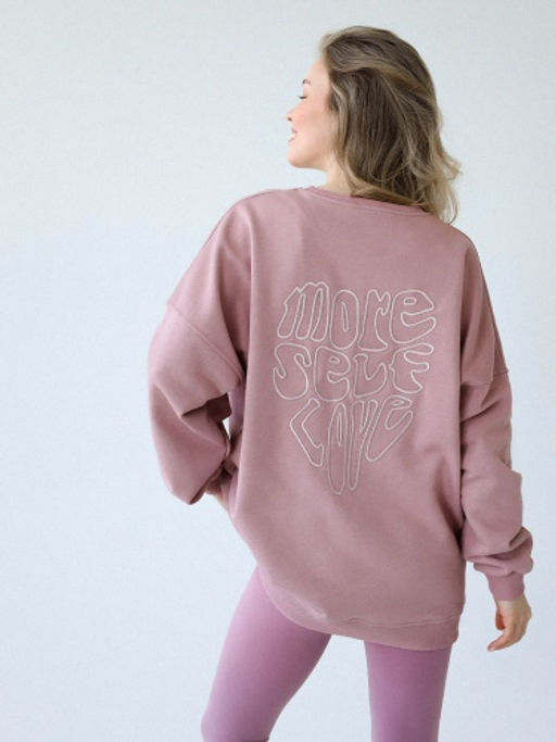 MY Свитшот жен. О-вырез вышивка на спине More self love СО002  фото 2