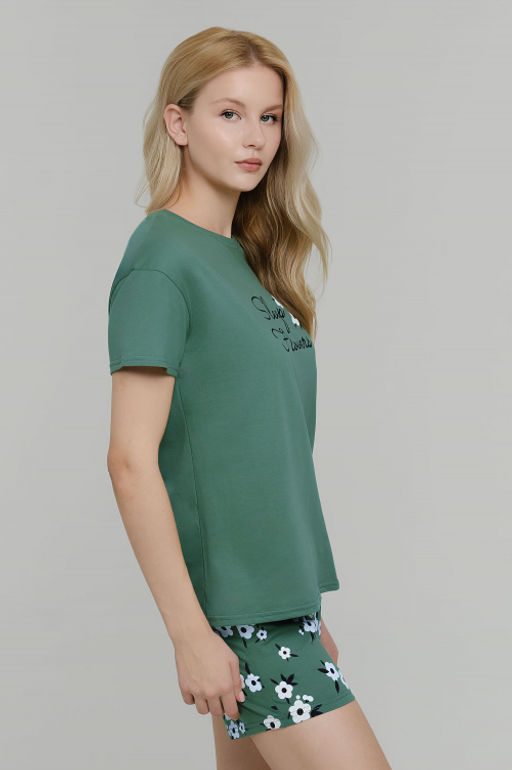 Арт. 9160 Пижама с шортами 42-50  (5 шт) Цвет:хаки