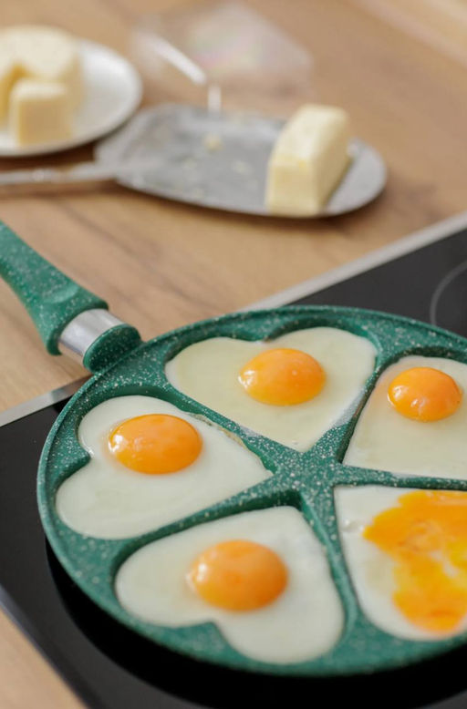 Оладница "Сердечки" 26 см, изумруд