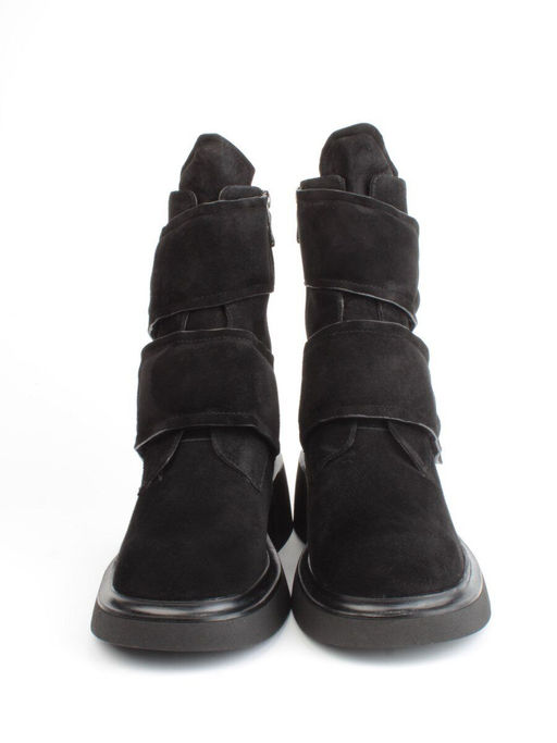 04-M3-HSM711 BLACK Ботинки зимние женские (натуральная замша, натуральный мех) - Фабричный китай фото 8