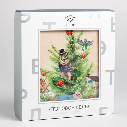 Скатерть новогодняя «Этель» Noble Christmas, 150×180±2 см с ГМВО, 100% хлопок, саржа 190 г/м²