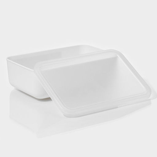 Контейнер для хранения с крышкой LaDom «Лёгкость», 3.74 л, 26×18×8 см, пластик, белый