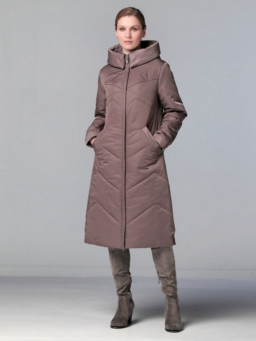 25308 Пальто дем. коричневый