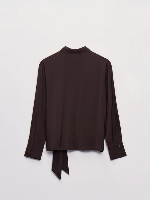 Блуза из вискозы с узлом на талии / Zarina  фото 9