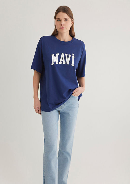 Mavi Logo Bask?l? Lacivert Tisort  фото 2