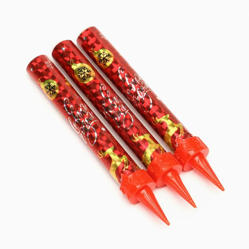 Цена за 3 шт. Свечи фонтаны в торт золотые «С Новым Годом!», 3 шт., 12.5 см, горение 30 сек.