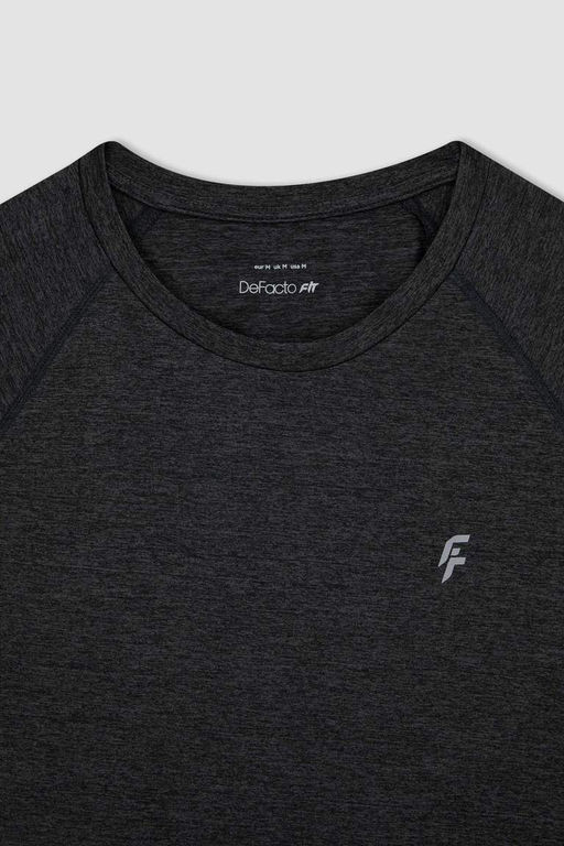 DeFactoFit Спортивная футболка Slim Fit с круглым вырезом и короткими рукавами  фото 7
