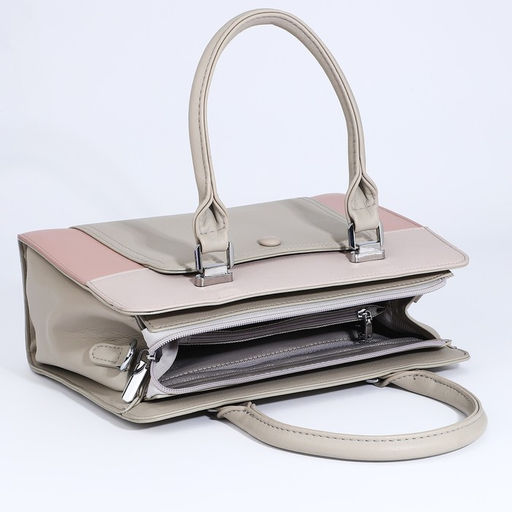 Сумка тоут на молнии, наружный карман, длинный ремень, цвет бежевый - Simaland фото 7