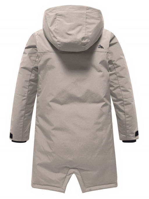 Парка зимняя подростковая для мальчика с капюшоном бежевого цвета 9539B - Mtforce фото 9