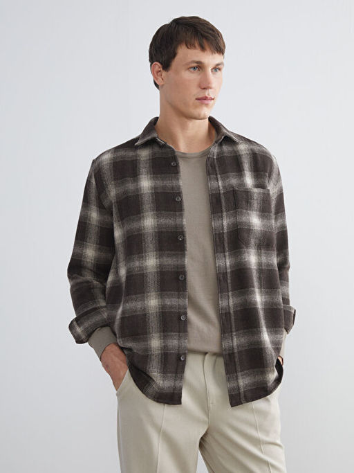 Regular Fit Uzun Kollu Ekose Erkek Oduncu G?mlek