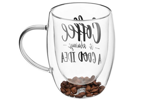 Кружка 350 мл 13,3*9*11,5 см Crystal glass с двойными стенками, с декором из кофейных зерен - Elan gallery фото 6