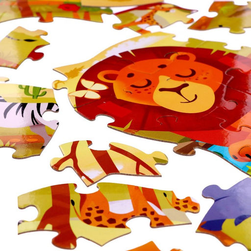 Цена за 2 шт. Фигурный пазл «В мире зверей», 45 деталей