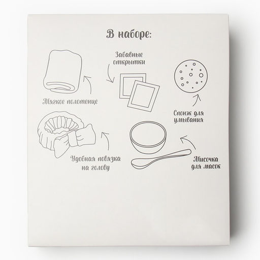 Набор новогодний подарочный Этель Holly Jolly, 8 предметов, полотенце, повязка на голову, спонж